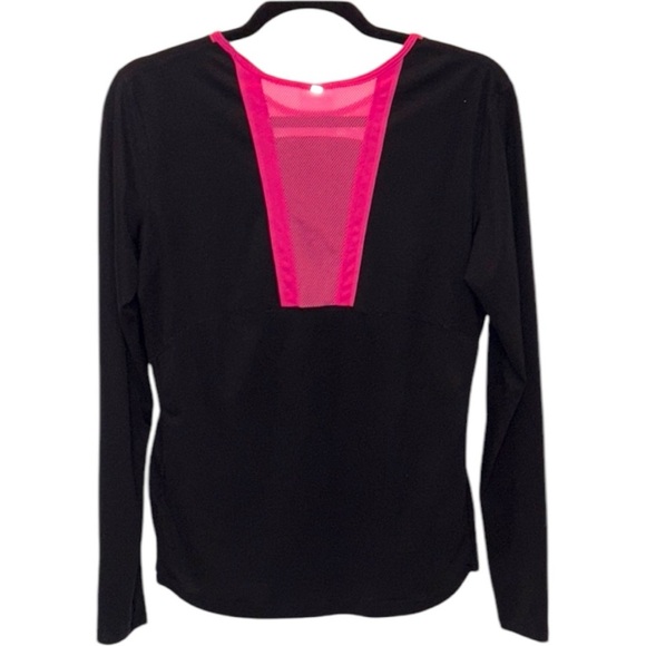 Nike Black and Pink Long Sleeve Tee Medium - Picture 2 of 4